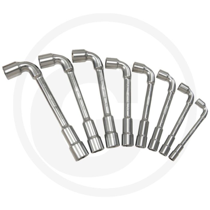 Ks tools ultimateplus double pipe wrench set, curved, 11-piece, 6 - 19 mm - 90° gekröpft Ks tools ultimateplus double pipe wrench set, curved, 11-piece, 6 - 19 mm - 90° gekröpft