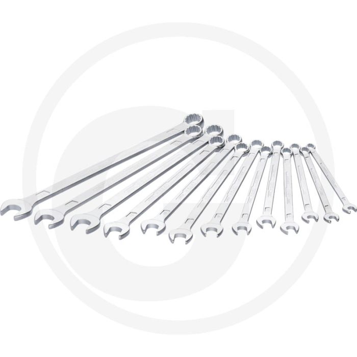 Hazet ring-steeksleutelset - extra lang, slank ontwerp, verchroomd Hazet ring-steeksleutelset - extra lang, slank ontwerp, verchroomd