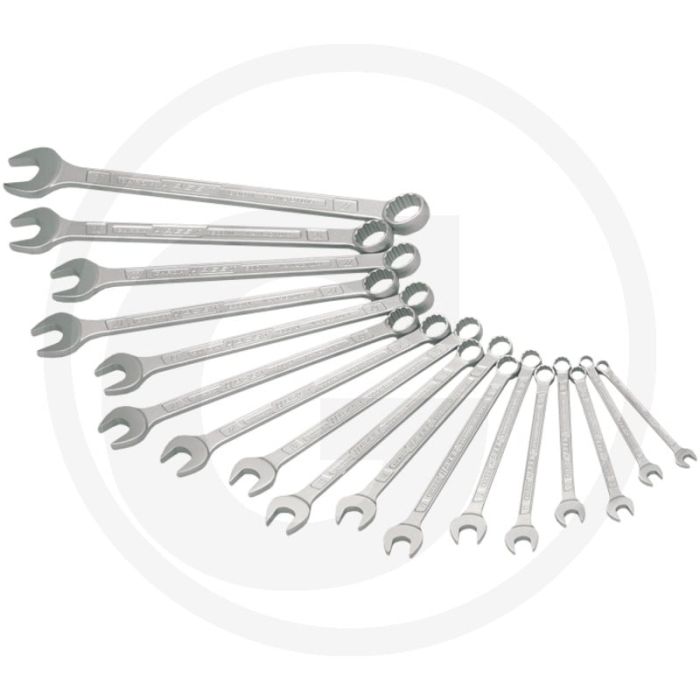 Hazet ring-steeksleutelset 17-delig, sleutelmaten 7-27 mm Hazet ring-steeksleutelset 17-delig, sleutelmaten 7-27 mm