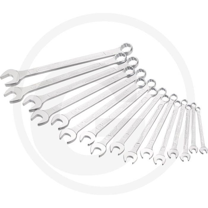 Hazet ring-steeksleutelset 16-delig, sleutelmaten 7-24 mm Hazet ring-steeksleutelset 16-delig, sleutelmaten 7-24 mm