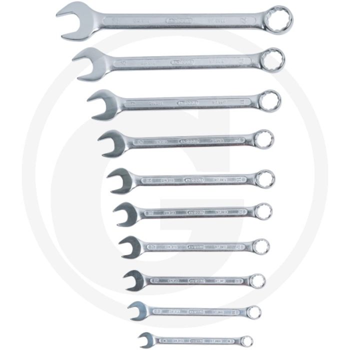 Ks tools ring-steeksleutelset, gebogen 10-delig 8 - 22 mm - flank tractieprofiel Ks tools ring-steeksleutelset, gebogen 10-delig 8 - 22 mm - flank tractieprofiel