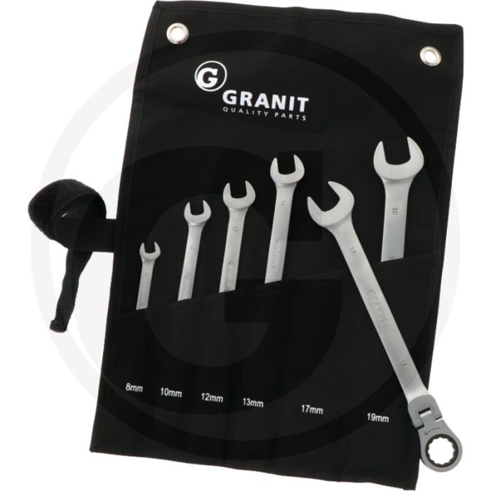 Black edition black edition scharnier-ratelsleutelset 6-delig - 180° kantelbare ratelring