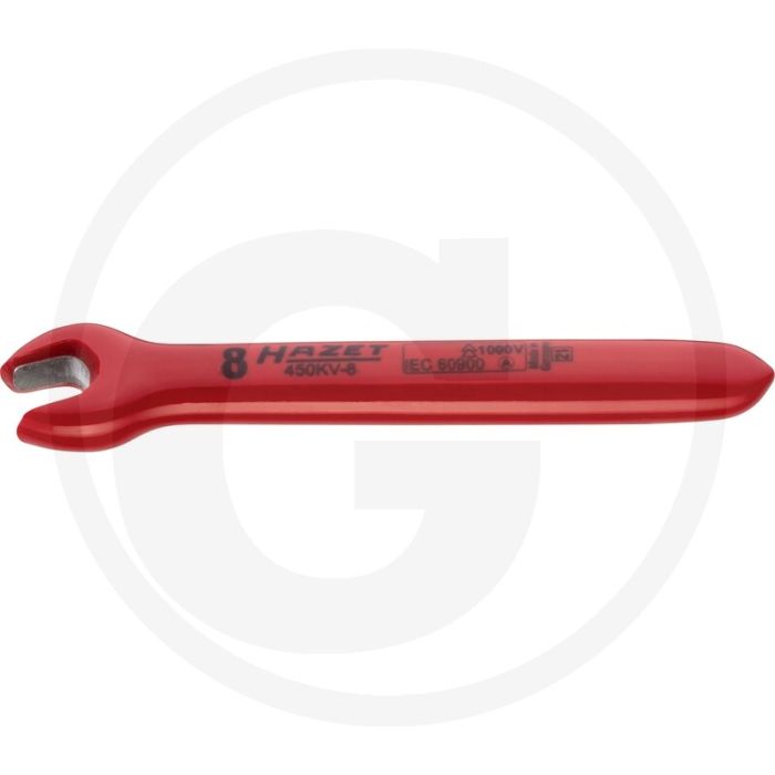 Hazet einmaulschlüssel außen-sechskant profil, 8 mm - schutzisoliert, made in germany