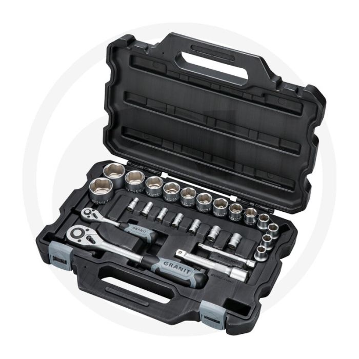 Black edition set de clés à douilles 1/4" et 1/2" - 25 pièces avec cliquet et douilles