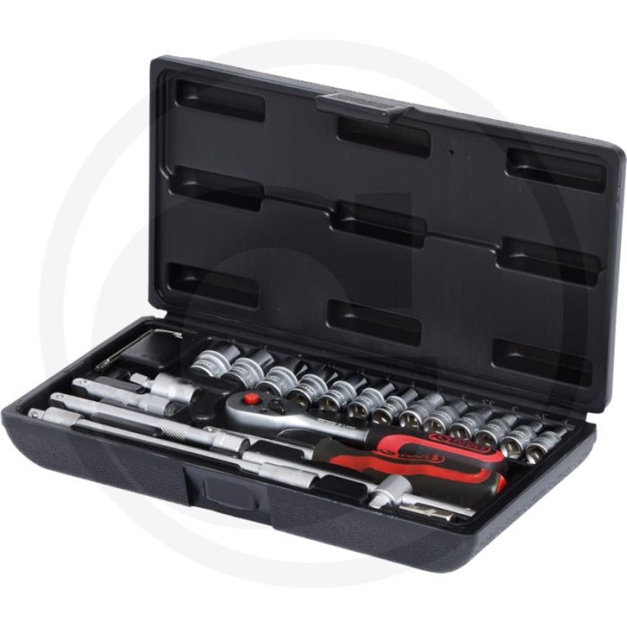 Jeu de clés à douille Ks tools 1/4", 25 pièces - chrome-vanadium, mallette en plastique Jeu de clés à douille Ks tools 1/4", 25 pièces - chrome-vanadium, mallette en plastique