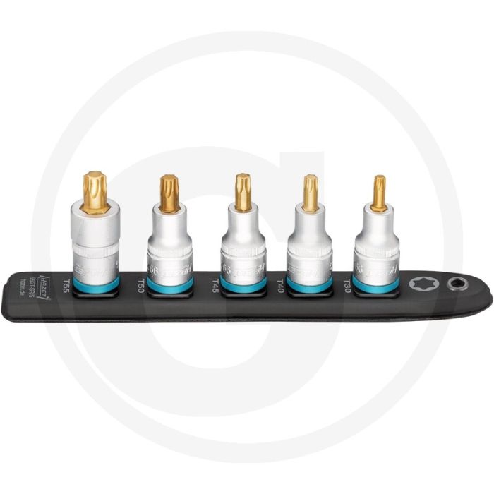 "hazet kurzer rail 1/2", tx 5-teilig - innen torx® profil, made in germany"