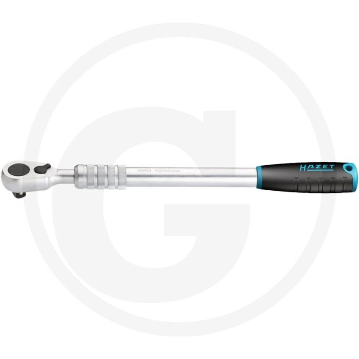 Hazet omkeerbare ratel met fijne vertanding telescopisch - 12,5 mm (1/2") - 90 tanden - 414-614 mm Hazet omkeerbare ratel met fijne vertanding telescopisch - 12,5 mm (1/2") - 90 tanden - 414-614 mm