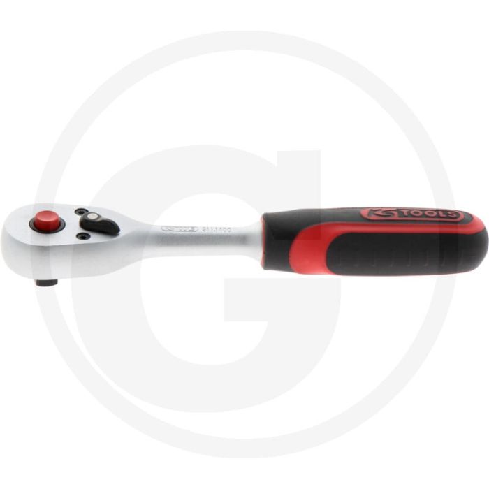 Ks tools 1/4" omschakelbare ratel, 45 tands - ergonomische handgreep, 145 mm