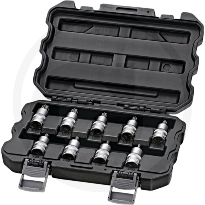 Black Edition 1/2" Bit-Steckschlüsselsatz, tx 9-teilig, kurze Version