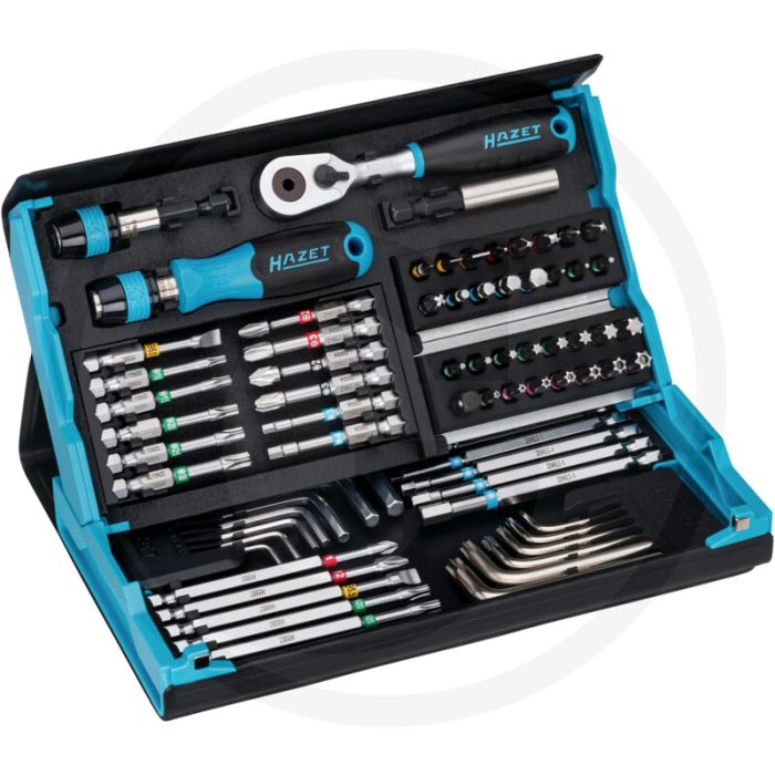 Hazet smartcase bit-satz 31 bits 25 mm, 12 bits 50 mm, 12 bits 89 mm - compact en duurzaam hardschalig ontwerp