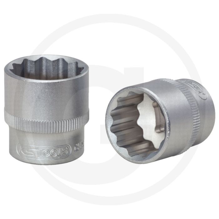 Ks tools 3/8" 12-kant dopsleutel, 14 mm - flanktraction-profil - 29mm lengte Ks tools 3/8" 12-kant dopsleutel, 14 mm - flanktraction-profil - 29mm lengte