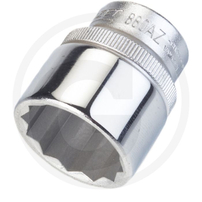 Hazet 12-kant dopsleutel 7/8" - chroom-vanadium, verchroomd, gepolijst