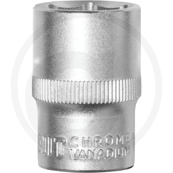 Black edition black edition 1/2" dop, 18 mm - zeskant, zonder bit, 38mm lengte