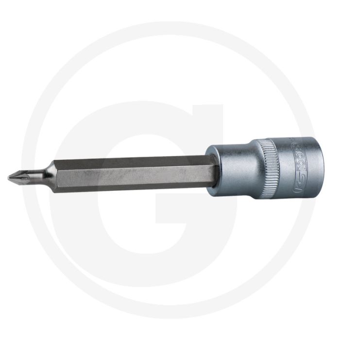 Ks tools 1/2” bit-dopsleutel, lang, pz4 - lengte: 110mm Ks tools 1/2” bit-dopsleutel, lang, pz4 - lengte: 110mm