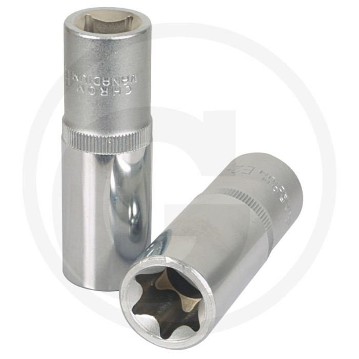 Ks tools 1/2" tx-e-dopsleutel, lang, e11 - torx-e, lange uitvoering, chroom vanadium Ks tools 1/2" tx-e-dopsleutel, lang, e11 - torx-e, lange uitvoering, chroom vanadium