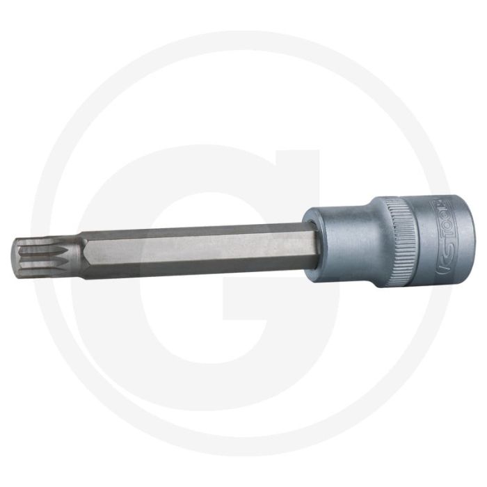 Ks tools 1/2” dopsleutelbit voor veeltand (xzn®) - m12, lange uitvoering