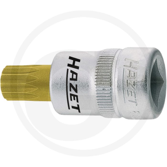 Hazet dopsleutelbit 3/8" veeltand m10 tin gecoat