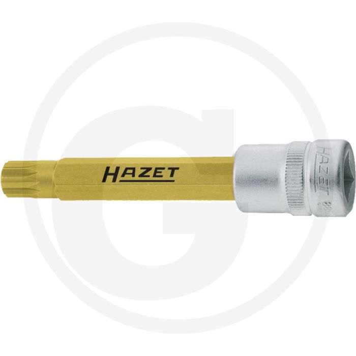 Hazet dopsleutelbit 3/8" veeltand m8 tin gecoat