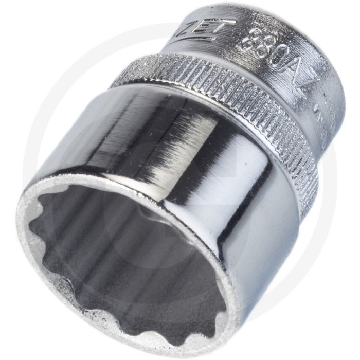 Clé à douille à 12 pans Hazet 25/32" 3/8" en chrome-vanadium Clé à douille à 12 pans Hazet 25/32" 3/8" en chrome-vanadium