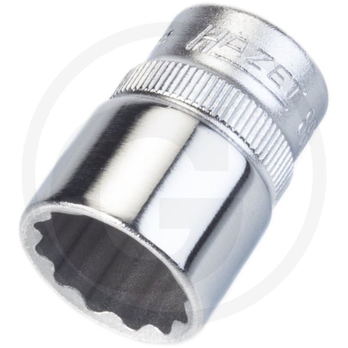 Clé à douille à 12 pans Hazet 3/8" - 19/32" - chrome-vanadium - chromée, polie Clé à douille à 12 pans Hazet 3/8" - 19/32" - chrome-vanadium - chromée, polie