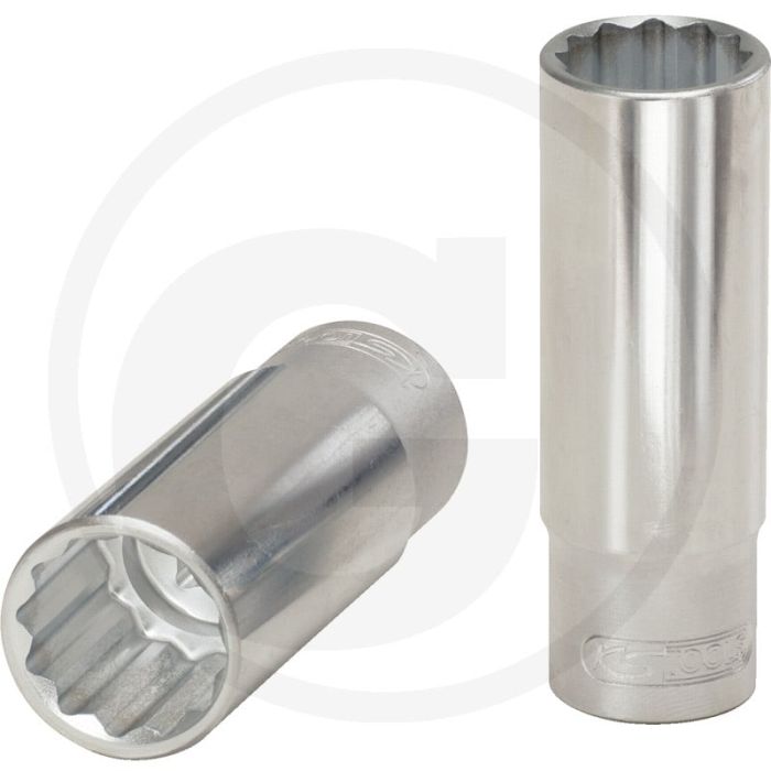 Ks tools Clé à douille 1/2" à 12 pans, longue, 15 mm - version longue, profil à 12 pans, chrome-vanadium Ks tools Clé à douille 1/2" à 12 pans, longue, 15 mm - version longue, profil à 12 pans, chrome-vanadium