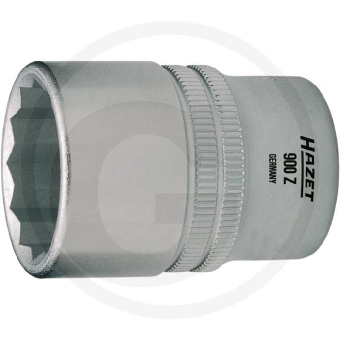Hazet 12-kant dopsleutel 1" chroom-vanadium verchroomd, gepolijst 1/2”