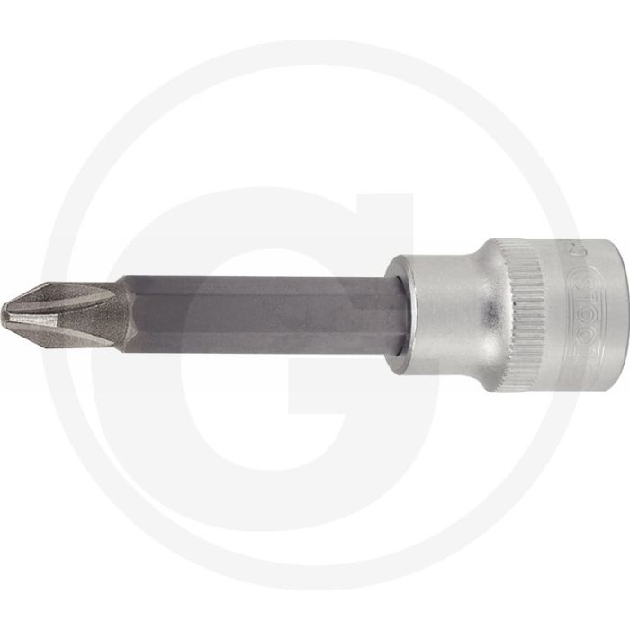 Ks tools : embout de clé à douille 1/2” pour vis cruciformes - PH3, longueur 110 mm Ks tools : embout de clé à douille 1/2” pour vis cruciformes - PH3, longueur 110 mm