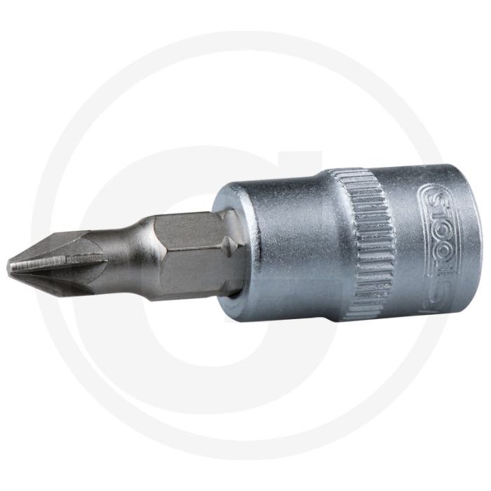 Ks tools : embout de clé à douille 1/2” pour vis cruciformes - PZ2, longueur 55 mm Ks tools : embout de clé à douille 1/2” pour vis cruciformes - PZ2, longueur 55 mm