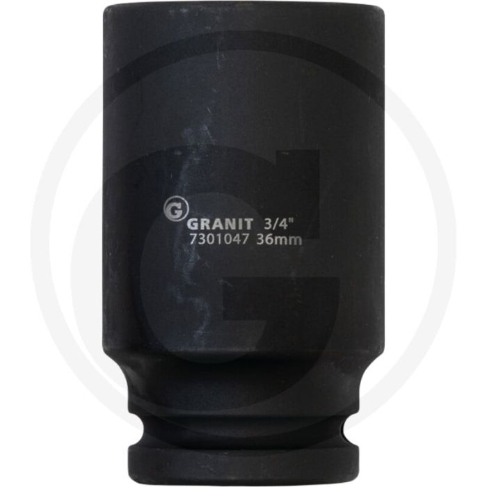 Black edition black edition 3/4" zeskant krachtdoppen, lang, 46 mm - lange uitvoering, chroom-molybdeen staal
