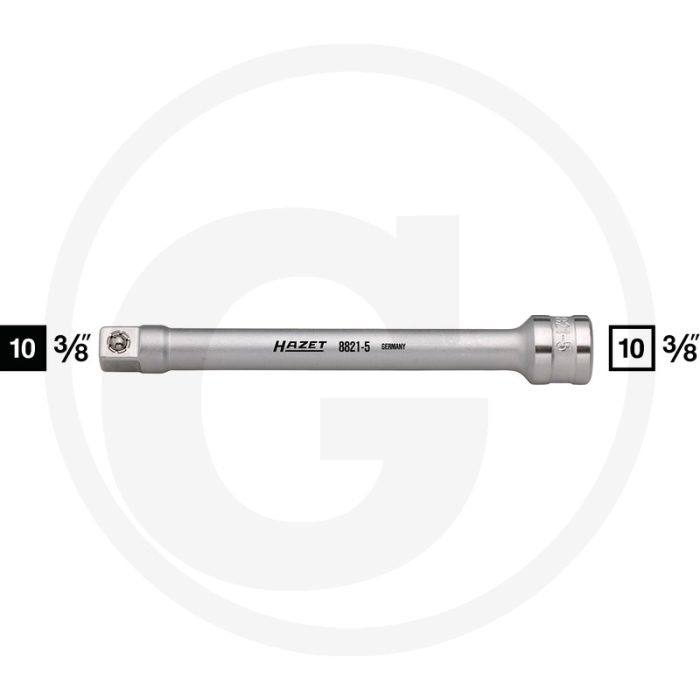 Hazet verlengstuk 10 (3/8") - lengte 126mm, chroom-vanadium, din 3123/iso 3316