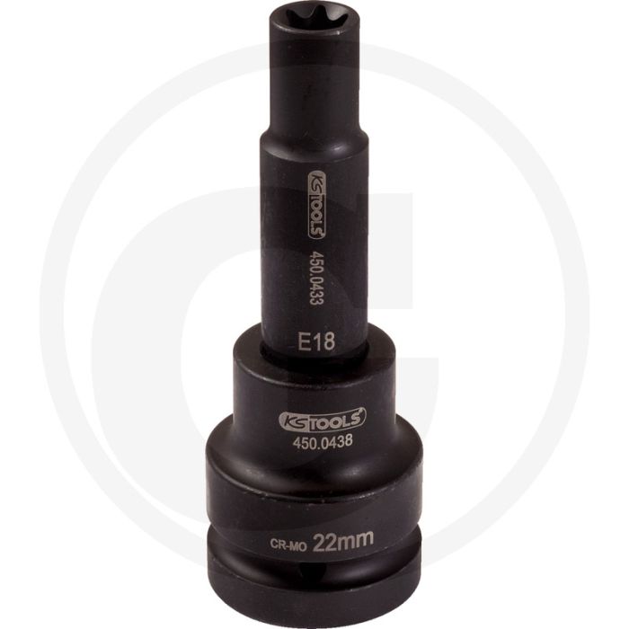 Ks tools 3/4” krachtdopsleutelbit voor tx-e-boute - e22, lang, voor man en nieuwe tga motoren Ks tools 3/4” krachtdopsleutelbit voor tx-e-boute - e22, lang, voor man en nieuwe tga motoren