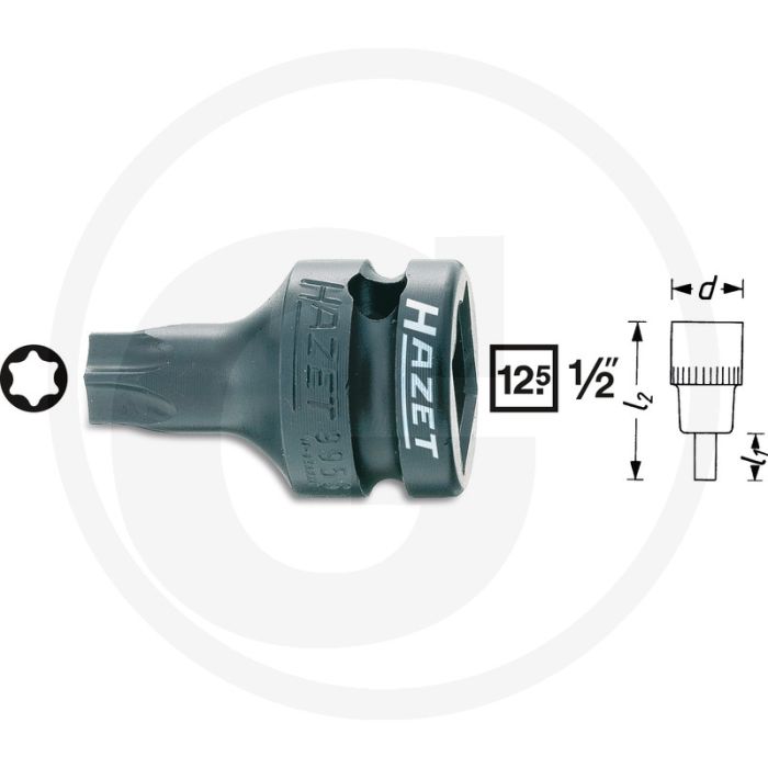 Hazet krachtdopsleutelbit torx t60, lengte 40mm
