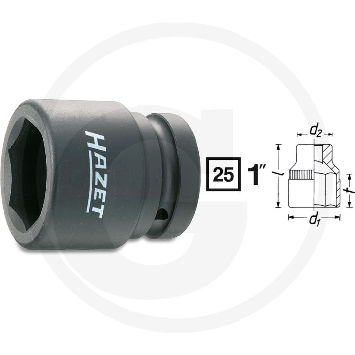 Hazet krachtdopsleutel zeskant 50mm - chroom vanadium speciaal staal