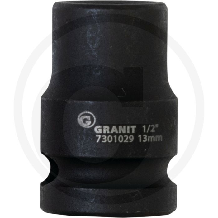 Black edition black edition 1/2" zeskant krachtdop, kort, 13 mm - 80-420 nm