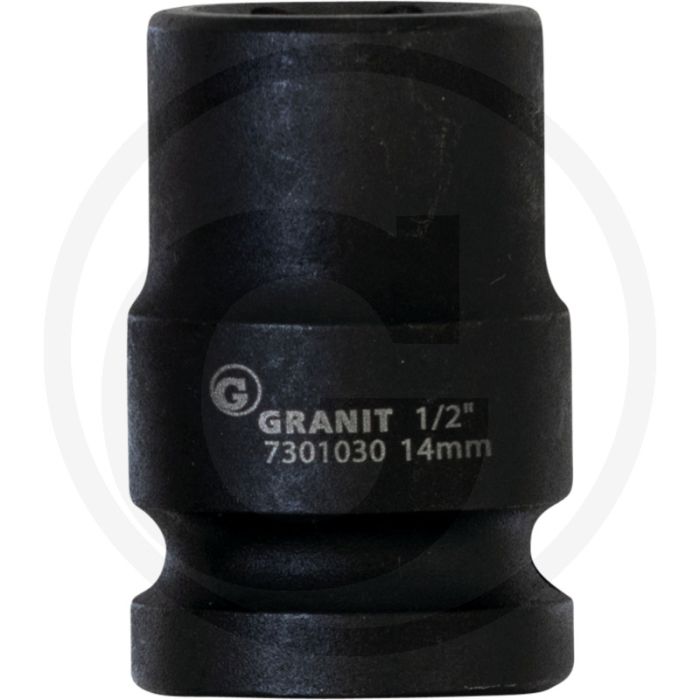 Black edition black edition 1/2" zeskant krachtdop, kort, 14 mm - 80-420 nm