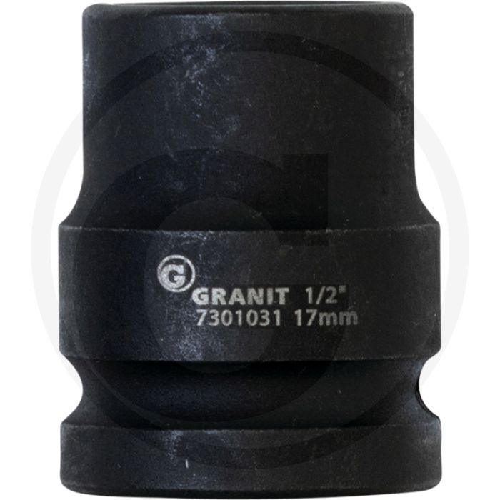 Black edition black edition 1/2" zeskant krachtdop, kort, 17 mm - 80-420 nm