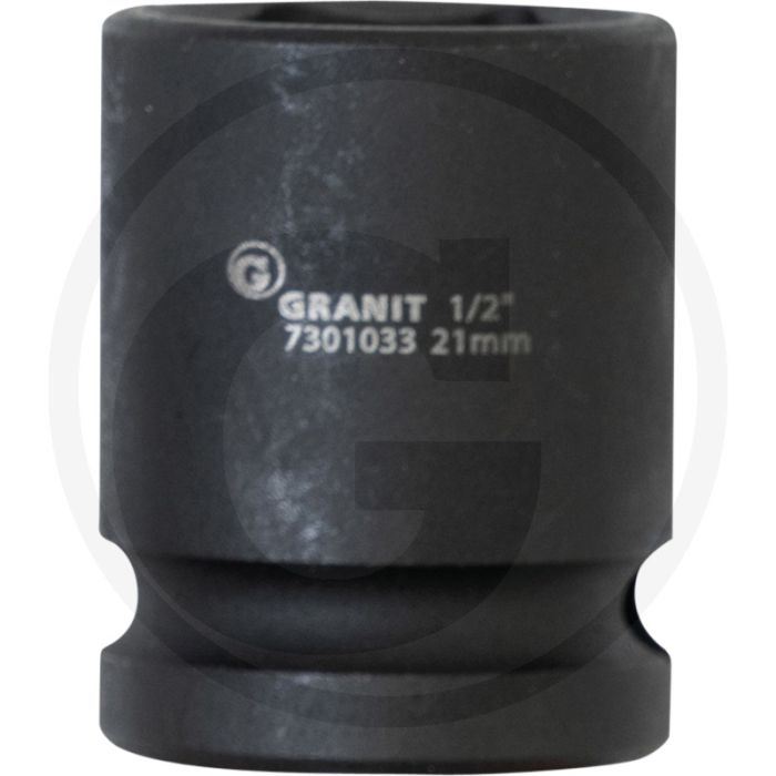 Black edition black edition 1/2" zeskant krachtdop, kort, 21 mm - 80-420 nm