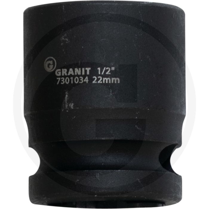 Black edition black edition 1/2" zeskant krachtdop, kort, 22 mm - aandrijving: 80 - 420 nm