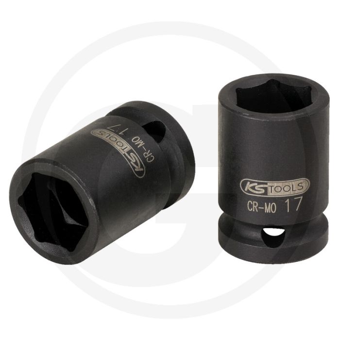 Ks tools 1/2" zeskant krachtdopsleutel, kort, 23 - phosphatiert, chrom-molybdän Ks tools 1/2" zeskant krachtdopsleutel, kort, 23 - phosphatiert, chrom-molybdän