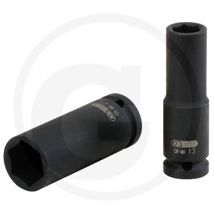 Ks tools 1/2" zeskant krachtdopsleutel, lang, 9 m - 78mm lengte