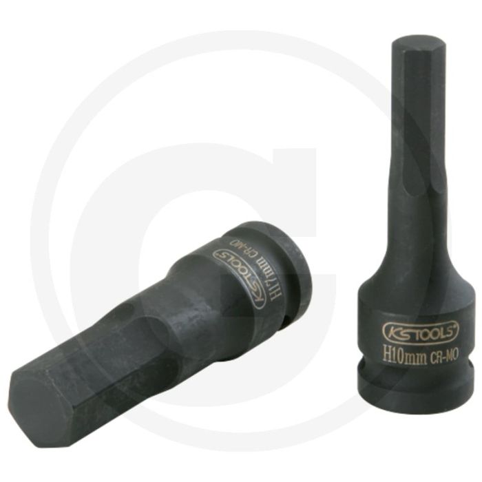 Ks tools 1/2” krachtdopsleutelbit voor binnenzeskant-schroeven, lang, 8 mm - lengte 75mm Ks tools 1/2” krachtdopsleutelbit voor binnenzeskant-schroeven, lang, 8 mm - lengte 75mm