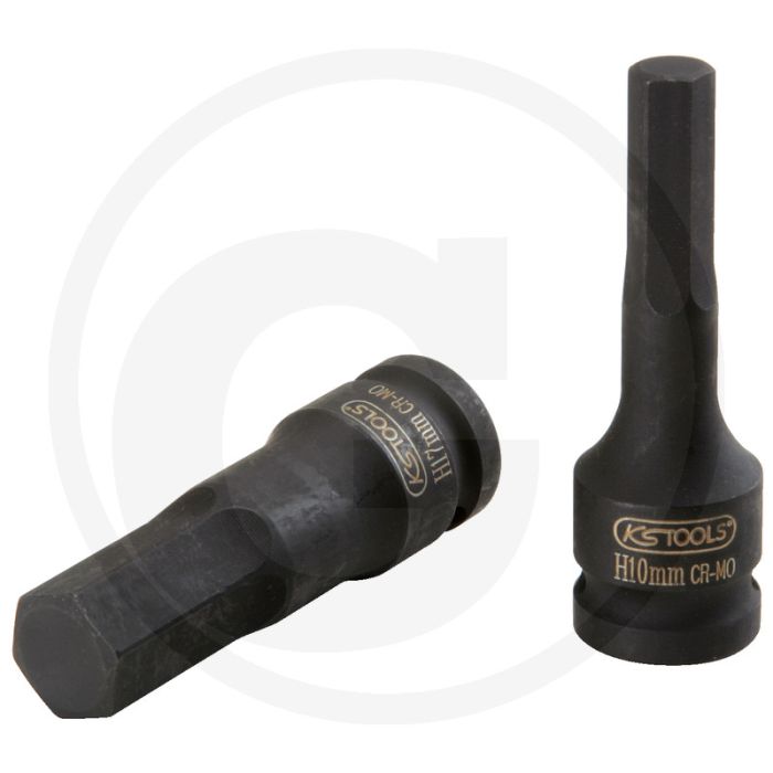 Ks tools 1/2” krachtdopsleutelbit voor binnenzeskant - lange uitvoering Ks tools 1/2” krachtdopsleutelbit voor binnenzeskant - lange uitvoering