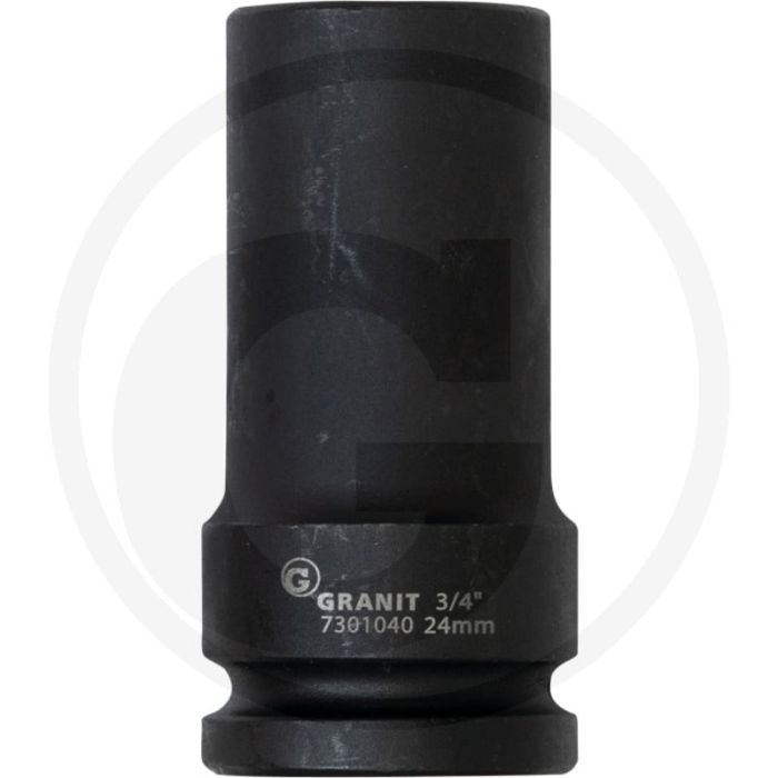 Black edition black edition 3/4" zeskant krachtdop, lang, 24 mm - lengte 90mm