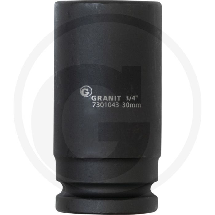 Black edition black edition 3/4" zeskant krachtdop, lang, 30 mm - lengte 90mm