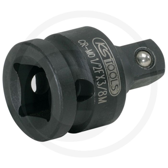 Ks tools 1/2" krachtadapter (verloop) van 1/2" naar 3/8" - chrom-molybdän, 25x25x38mm Ks tools 1/2" krachtadapter (verloop) van 1/2" naar 3/8" - chrom-molybdän, 25x25x38mm