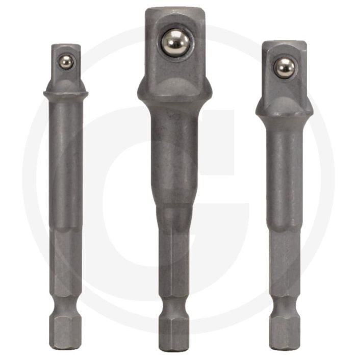Ks tools 1/4" vierkante adapterset, 3-delig - speciaal gereedschapsstaal Ks tools 1/4" vierkante adapterset, 3-delig - speciaal gereedschapsstaal