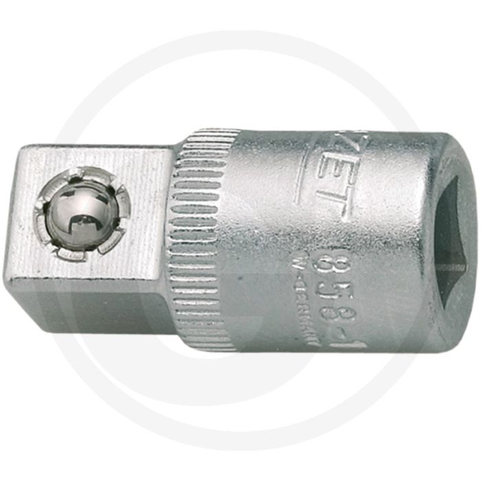 Hazet verloopadapter, 1/4” x 3/8" - chroom-vanadium, made in germany, 26,5 mm