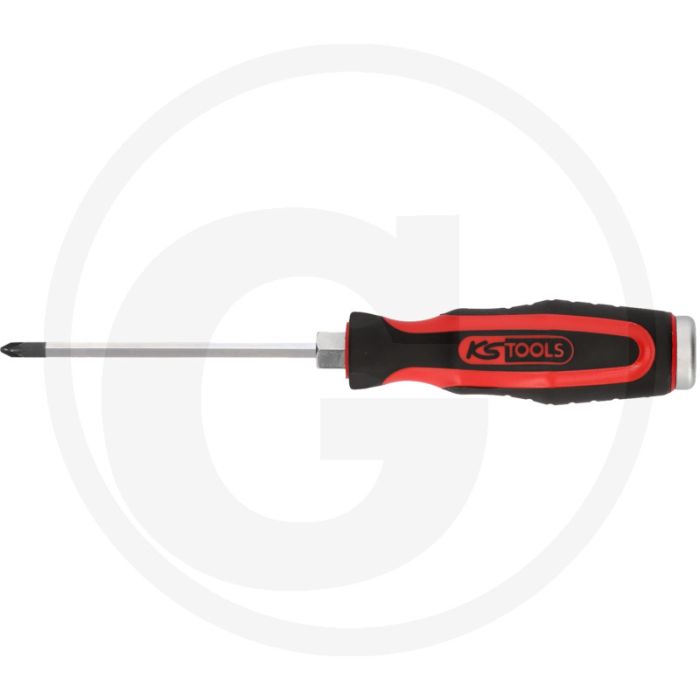 Ks tools ergotorque®max schroevendraaier met slag - pz0 x 60, 2-komponentengriff, din iso 8764 Ks tools ergotorque®max schroevendraaier met slag - pz0 x 60, 2-komponentengriff, din iso 8764