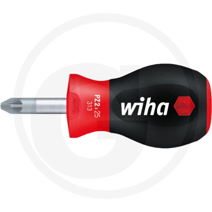 Wiha pozidriv-schroevendraaier-softfinish® (stubby) - pz3 x 25 mes