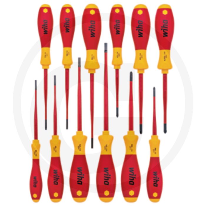 Wiha wiha schroevendraaierset softfinish® slimfix - 12-delig met torx® en plus-minus